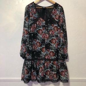 Maeve Anthropologie floral long sleeved dress
